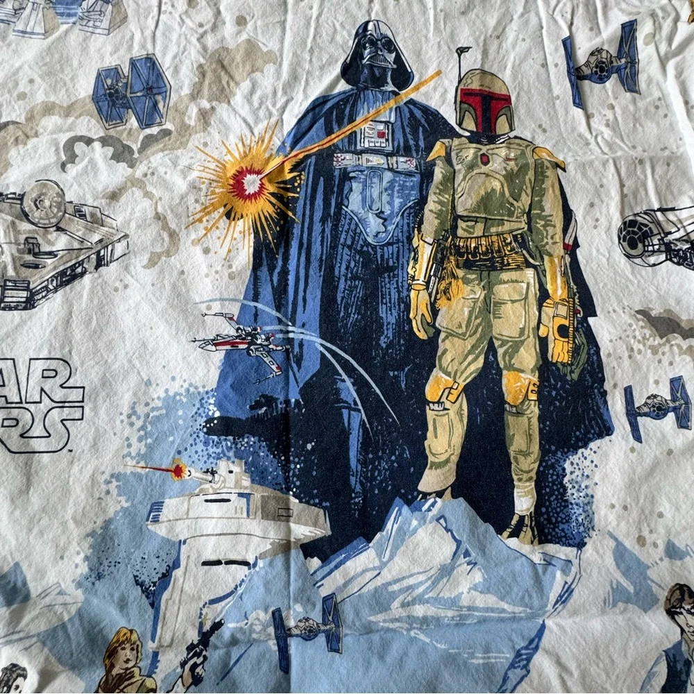 Pottery Barn Kids Star Wars Empire Strikes Back TWIN Flat Sheet ONLY 100% Cotton
